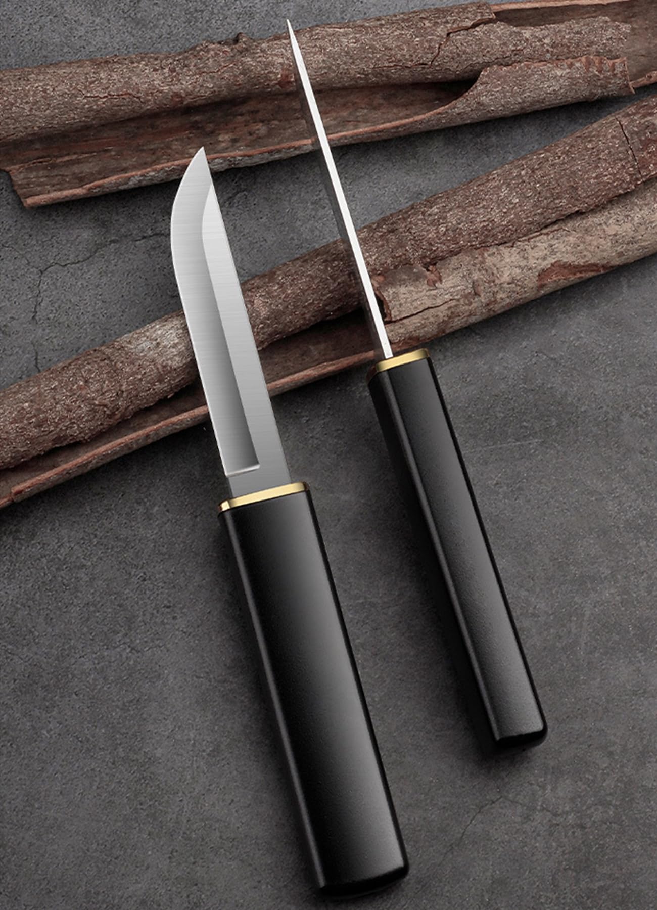 Paring knives,Portable Fruit Knife Set,Peeling Knife for Fruits and Vegetables Straight & Curved Stainless Steel ,Ultra Sharp Kitchen Knife for Camping Outdoor