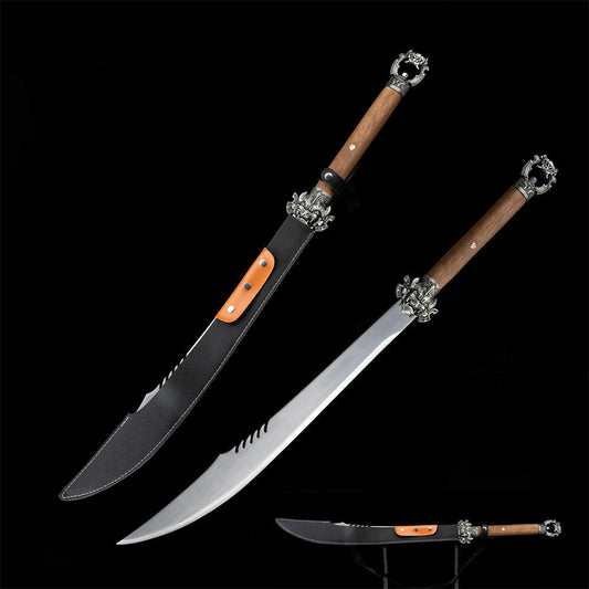 Mojue War Sword – Ox-Tail Qing Dynasty Style Manganese Steel Full-Tang Sword