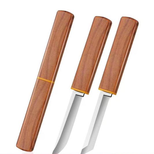 Paring knives,Portable Fruit Knife Set,Peeling Knife for Fruits and Vegetables Straight & Curved Stainless Steel ,Ultra Sharp Kitchen Knife for Camping Outdoor