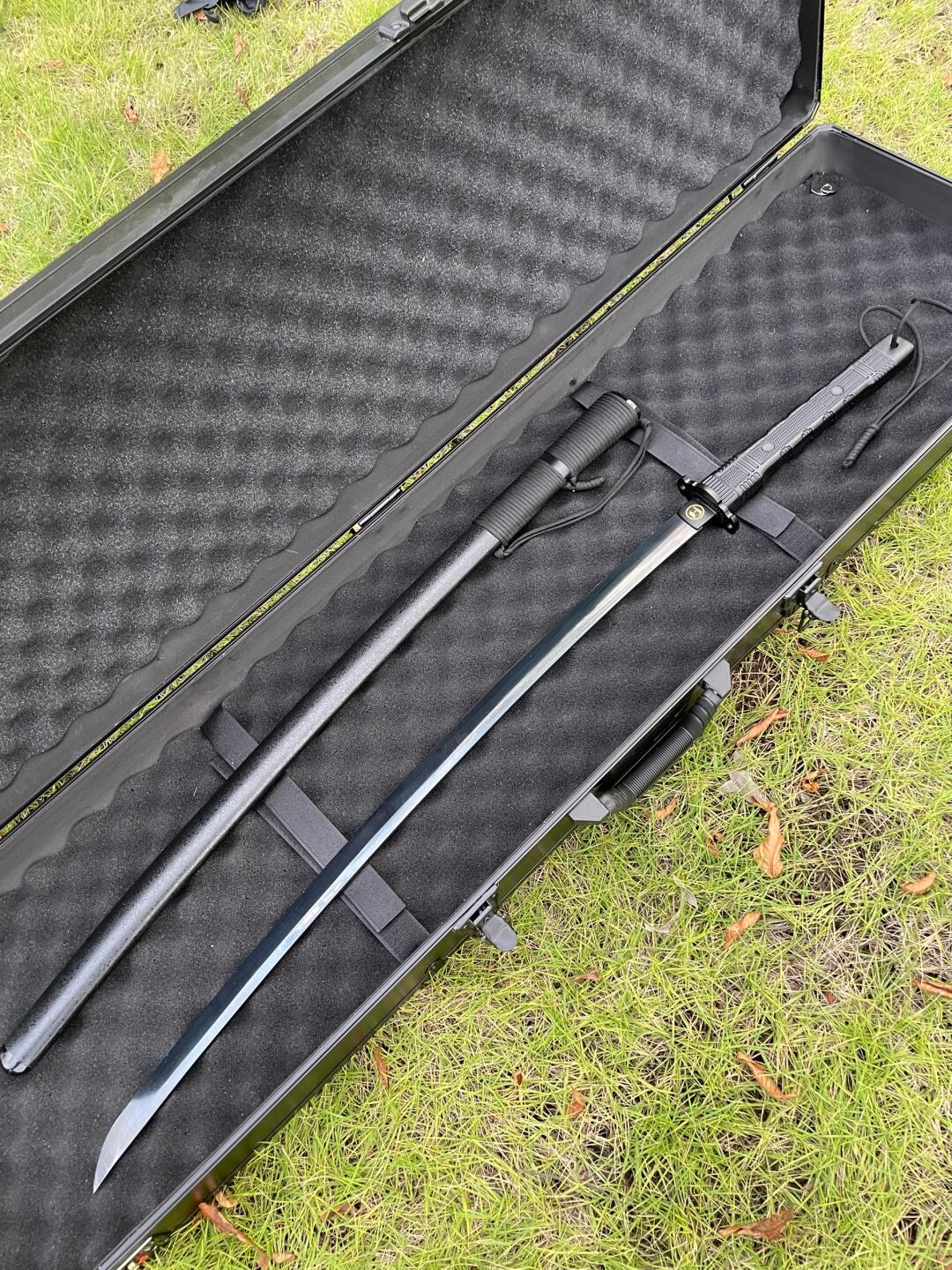 Tactical Black Warrior Tachi Sword