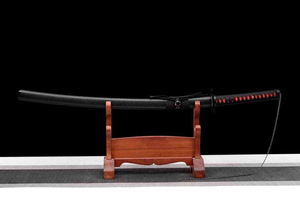 Hand Forged Anime Bleach Ichigo Bankai Sword Tensa Zangetsu Hand Polished Spring Steel Black Blade