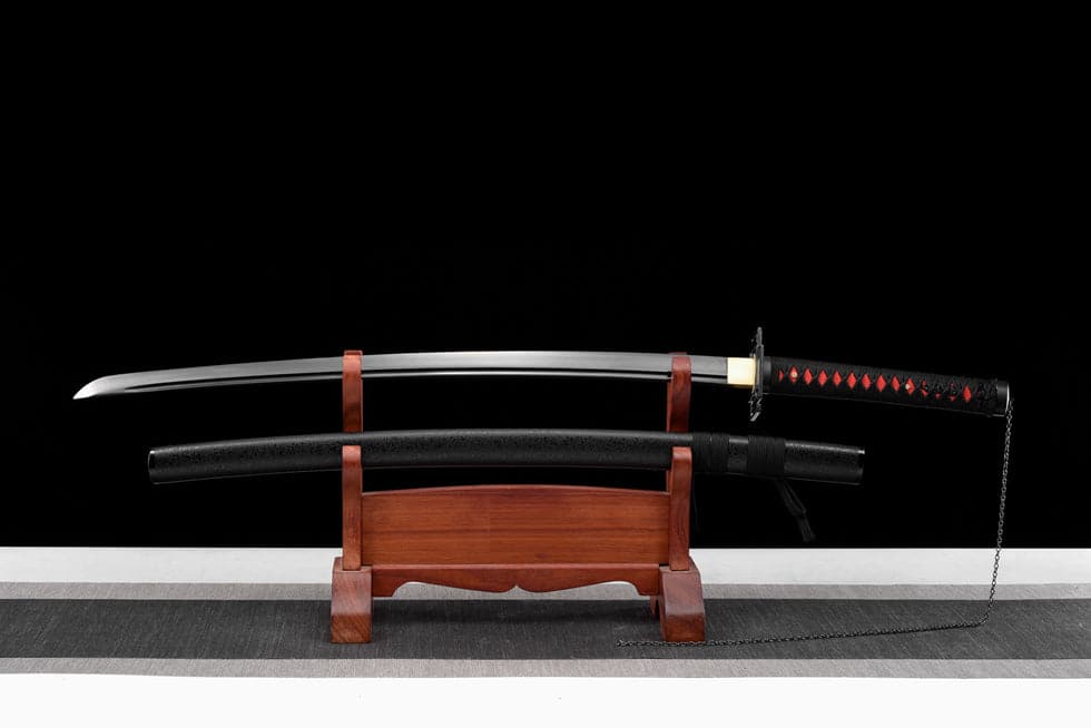 Hand Forged Anime Bleach Ichigo Bankai Sword Tensa Zangetsu Hand Polished Spring Steel Black Blade