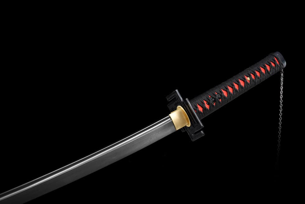 Hand Forged Anime Bleach Ichigo Bankai Sword Tensa Zangetsu Hand Polished Spring Steel Black Blade