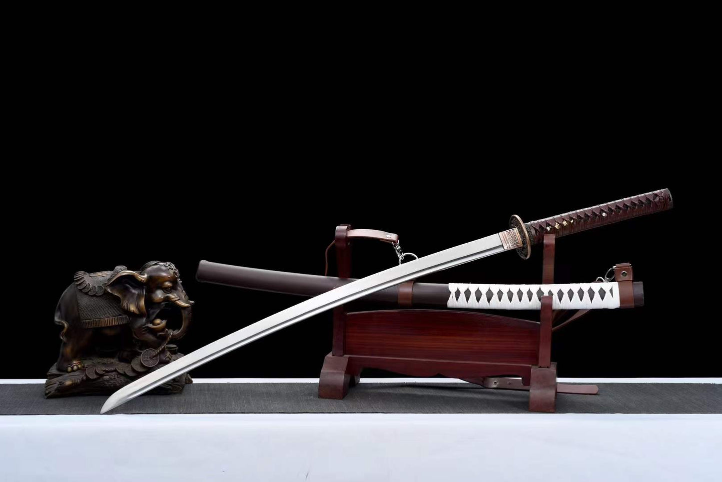 Hand Forged Anime Katana Walking Dead Mirror polishing