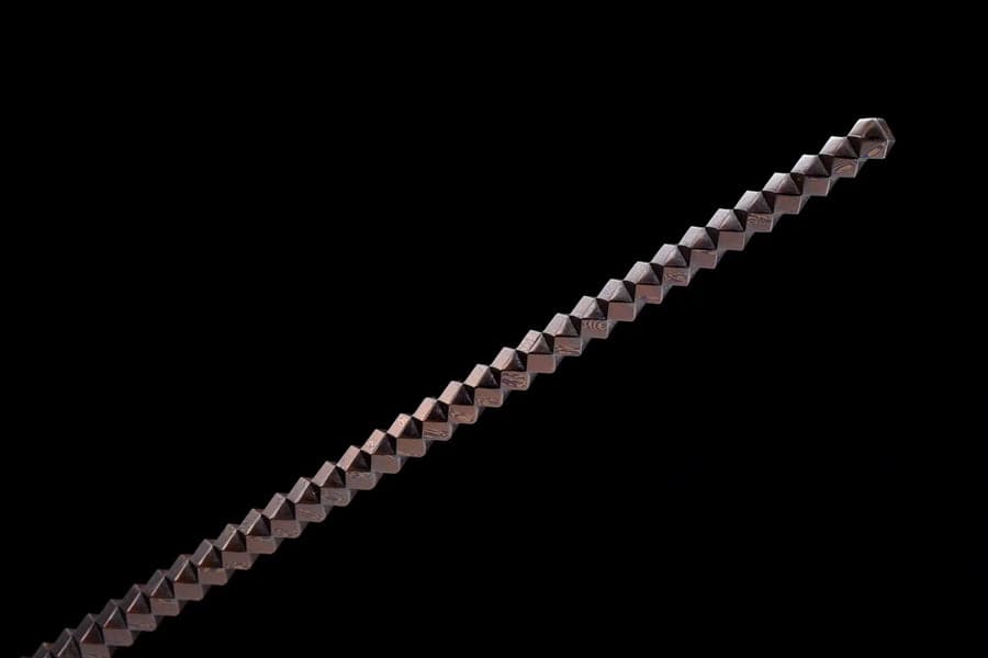 Hand Forged Gold Steel Sword breaker Damascus Steel