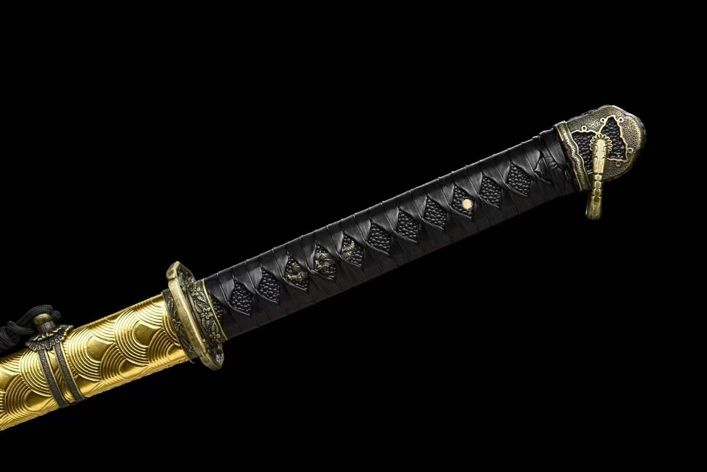 Hand Forged Japanese Samurai Katana 98 High manganese Steel Baked Blue