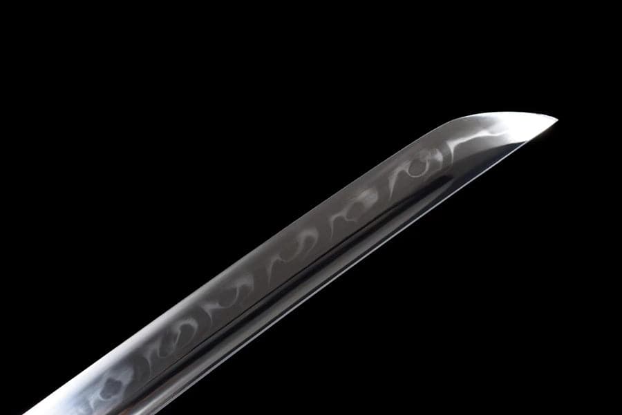 Hand Forged Japanese Samurai Katana Auspicious Clouds &Beasts T10 Turns the soil to burn blade