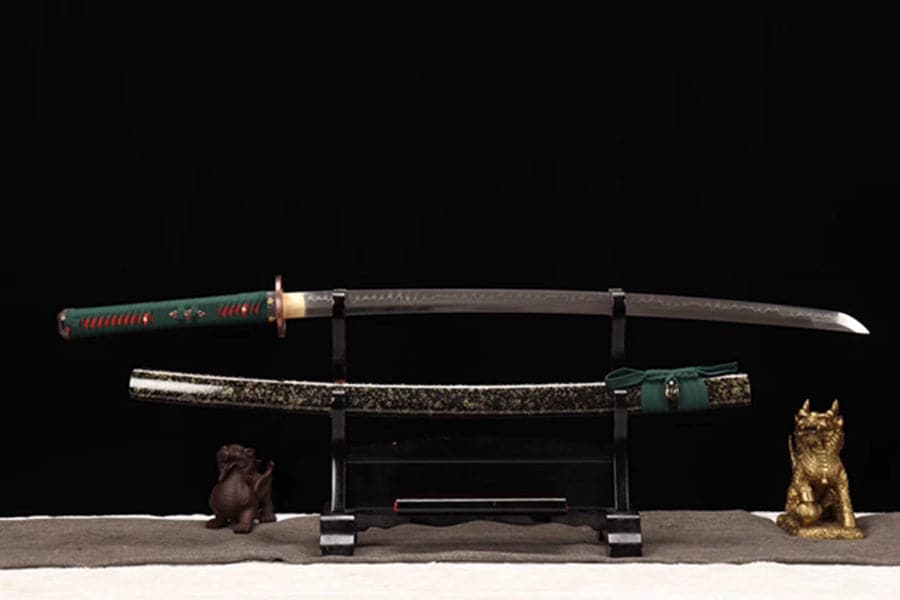 Hand Forged Japanese Samurai Katana Dark Knight T10 Burned edge Hand grinding