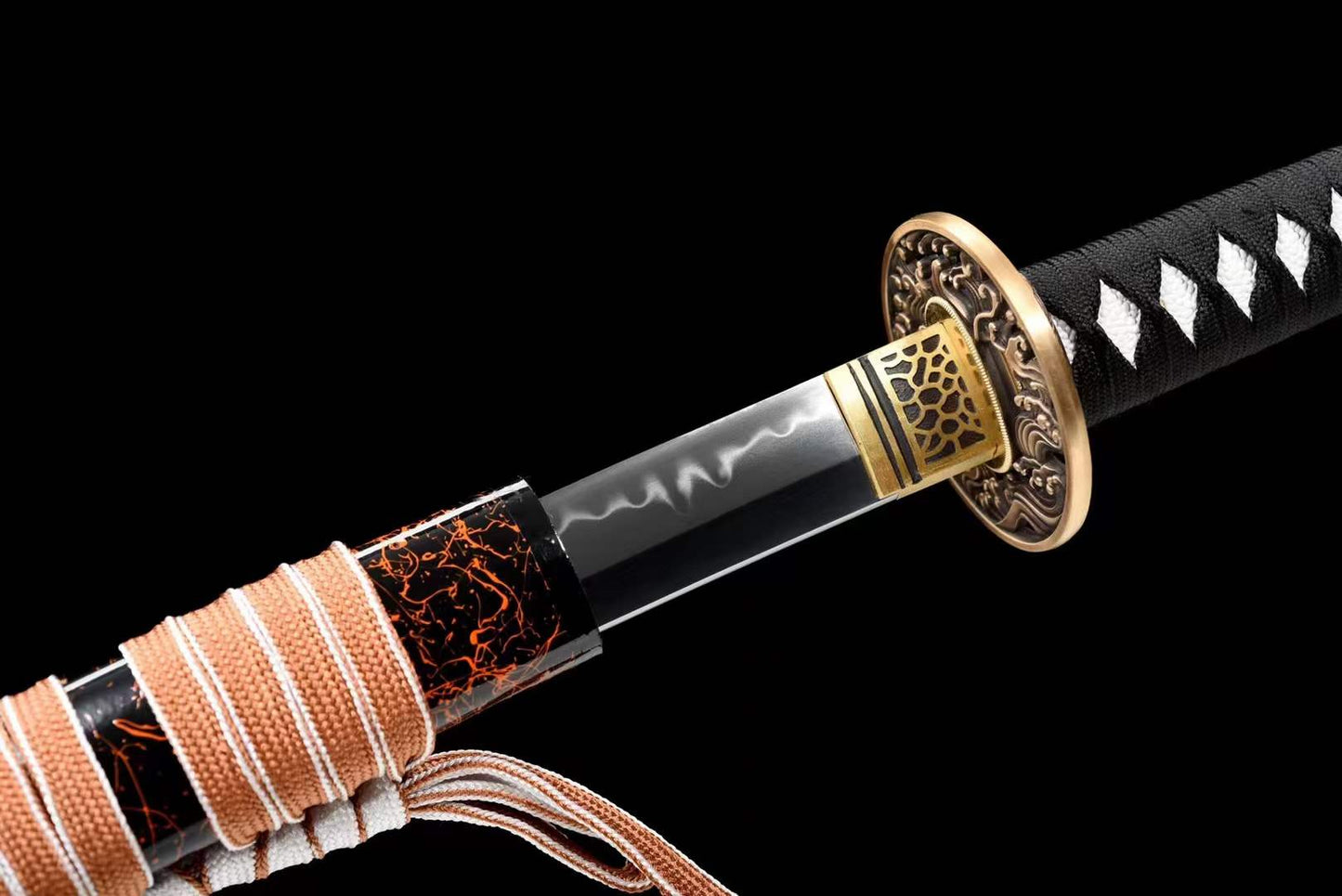 Hand Forged Japanese Samurai Katana Desert T10 Turns the soil to burn blade