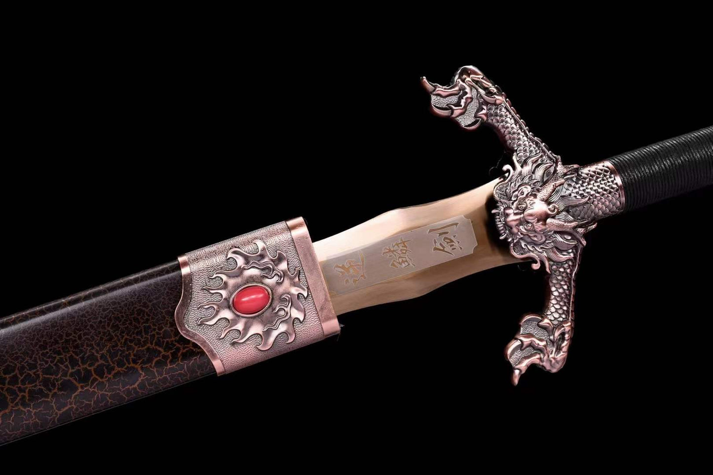 Handmade Dragon Scale  Chinese Sword With Gold