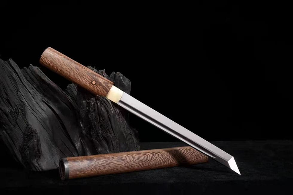 Rosewood High Manganese Steel Small Tang Knife