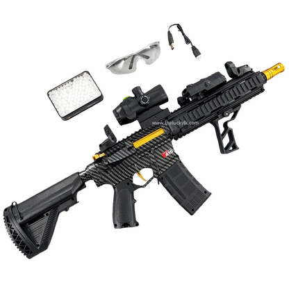 Carbon Fiber Gold Embellished M416 Gel Blaster