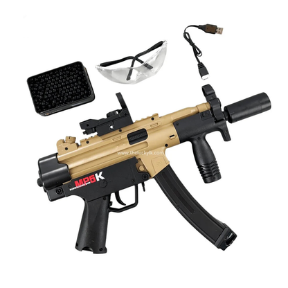 Exquisite Engraving MP5K Gel Blaster High Rate of Fire  Smooth Shooting With 7 Colors of Lighted Silencer