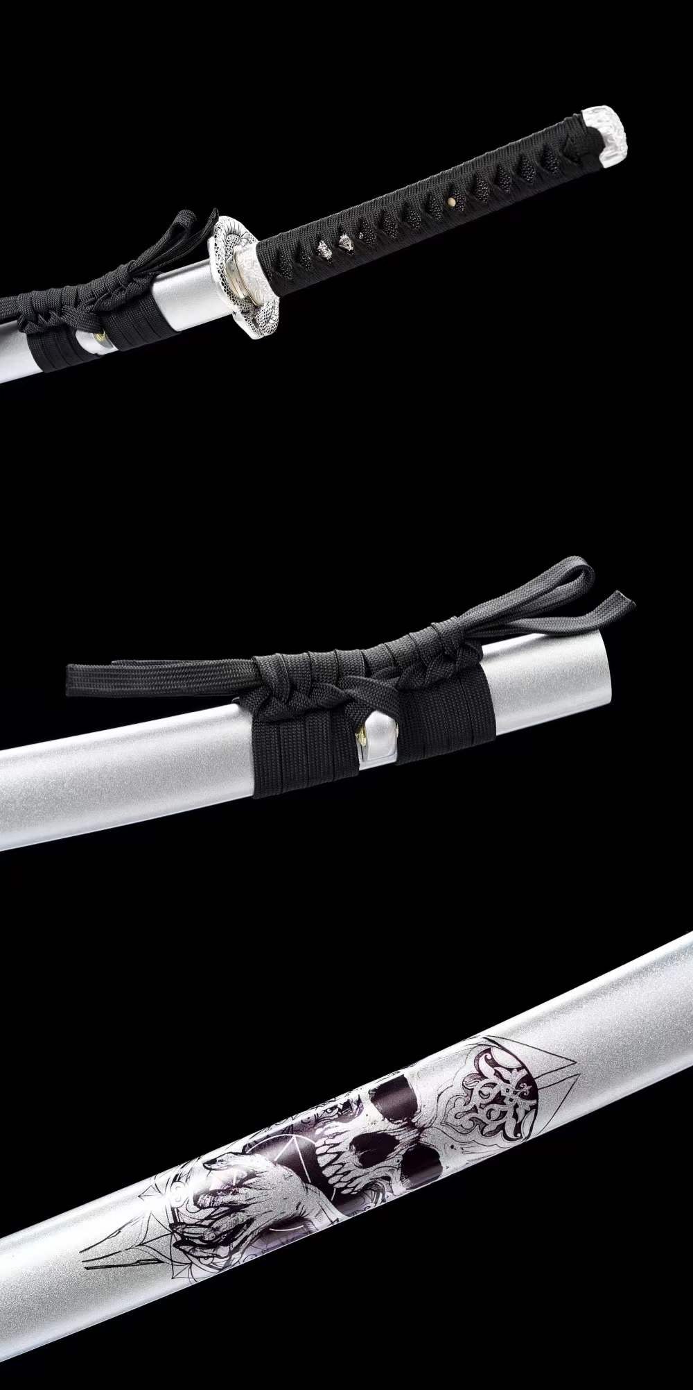 Hand Forged Japanese Samurai Katana Heavenly Serpent High Manganese Steel