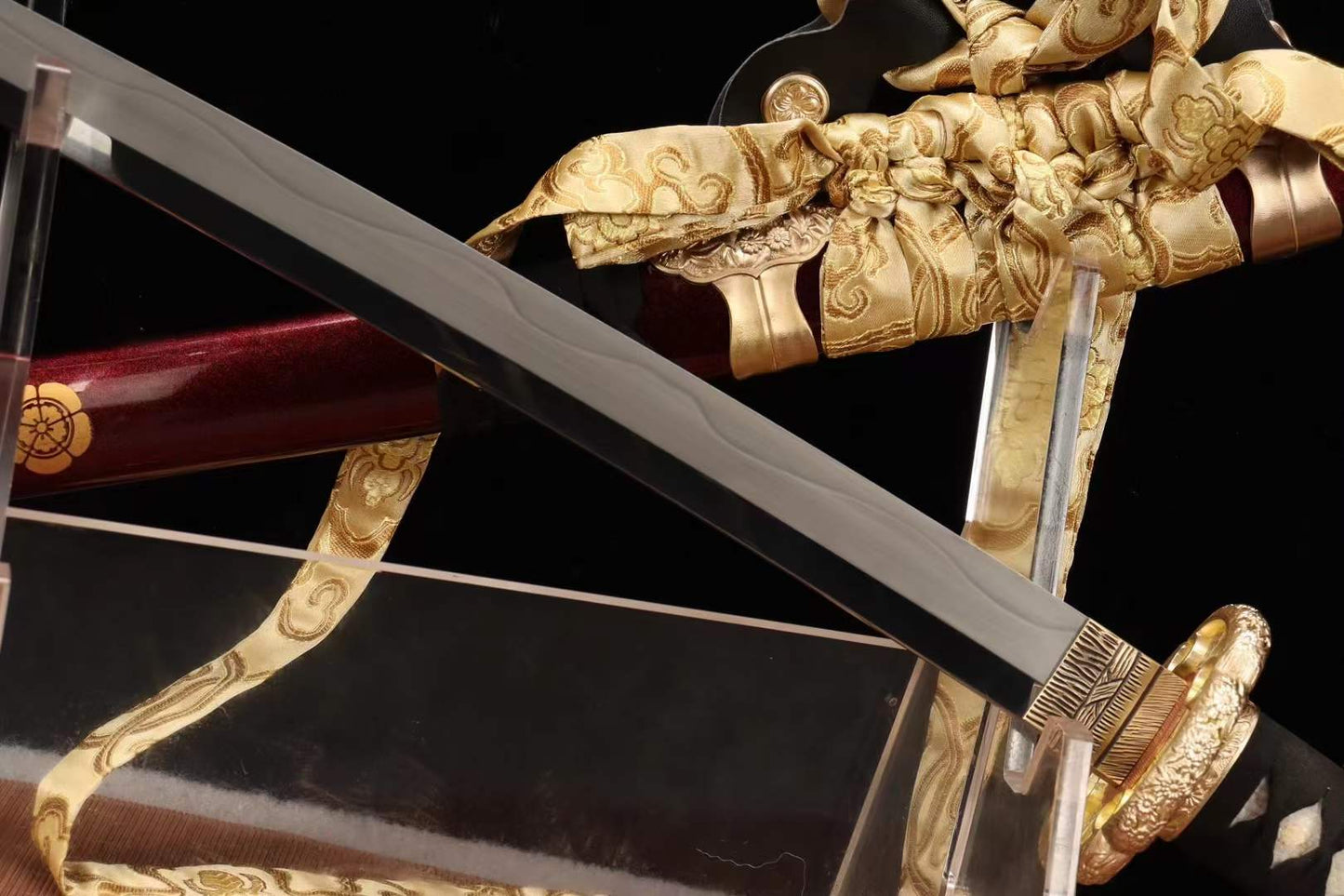 Handmade Japanese Tachi Odachi Mirror Moon T10 Three-colored Blades Truly Yokote