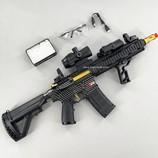 Carbon Fiber Gold Embellished M416 Gel Blaster