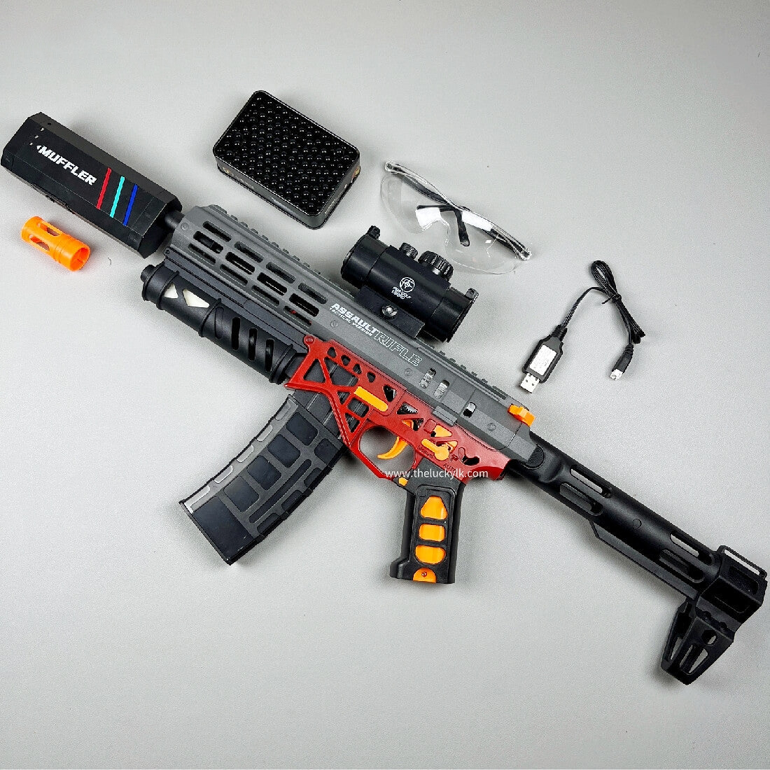 MK6 Gel Blaster With Red Light Effects And Smoke Effects
