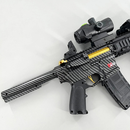 Carbon Fiber Gold Embellished M416 Gel Blaster