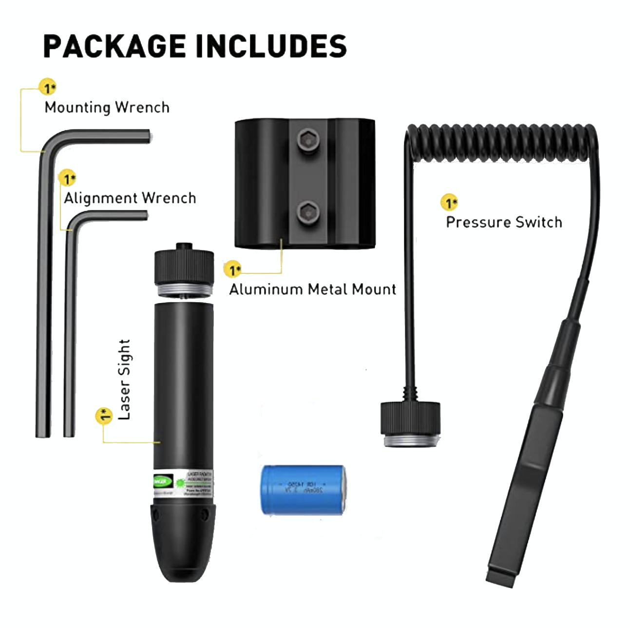 TAC-Laser Sight With Pressure Switch (Red or Green Lazer)