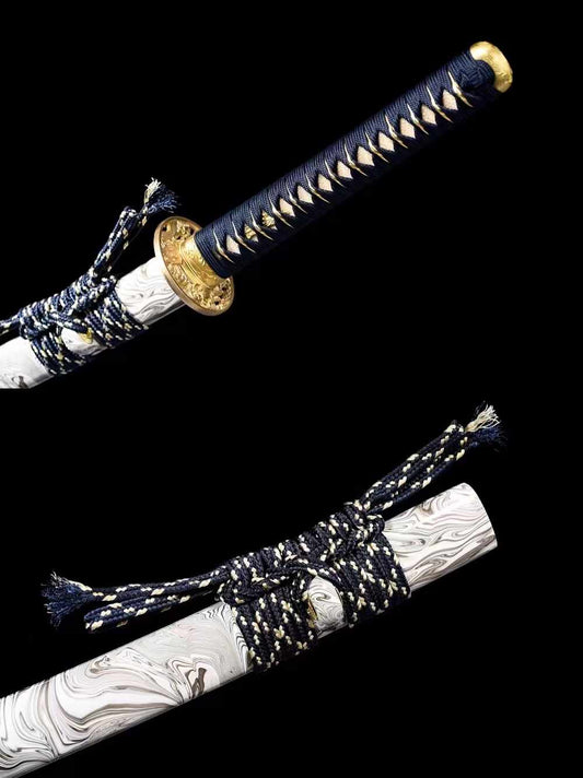 T10 Wave Katana with Mirror-Polished Finish