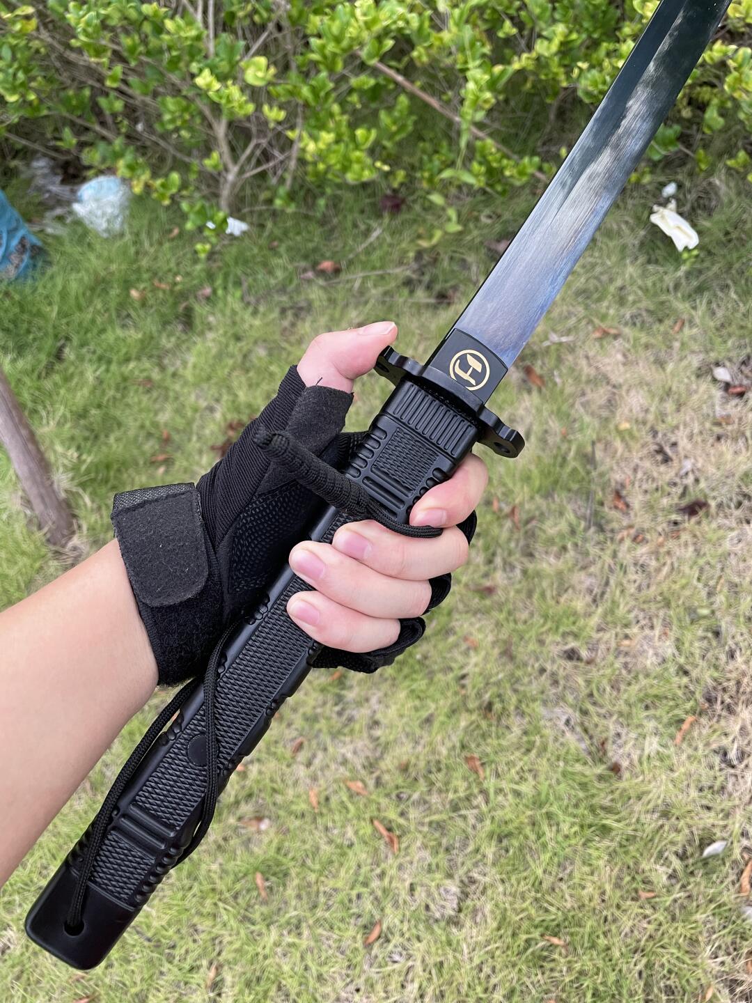 Tactical Black Warrior Tachi Sword