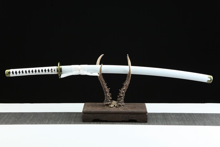 Hand Forged Anime One Piece Roronoa Zoro's Wado Ichimonji Sword 1045 High Carbon Steel Clay Tempered