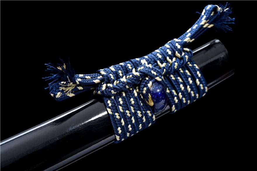 Hand Forged Japanese Samurai Katana Bitter Cold Fragrance Pattern Steel Blue Blade