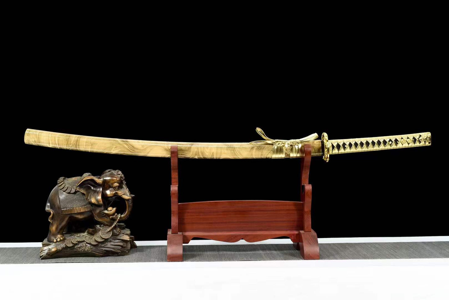 Hand Forged Japanese Samurai Katana Golden Snake High Manganese Steel Hand grinding