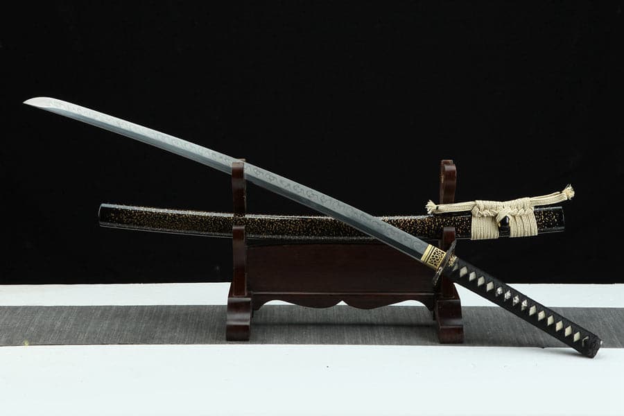 Hand Forged Japanese Samurai Katana T10 Real Yokote Pure copper gilt silver