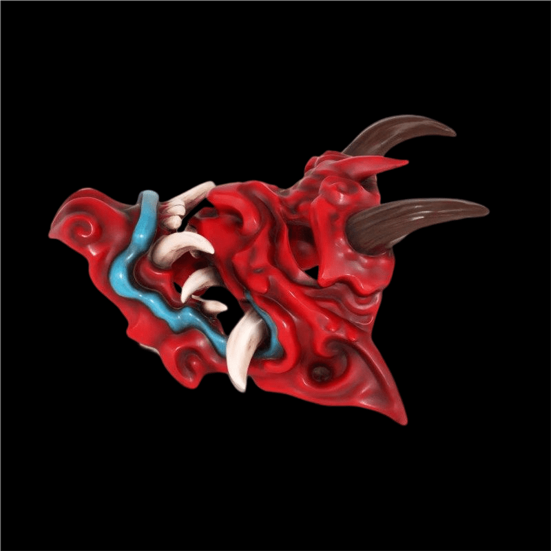 Hand-Made Japanese Hannya Little Noodle Ghost Resin Oni Mask