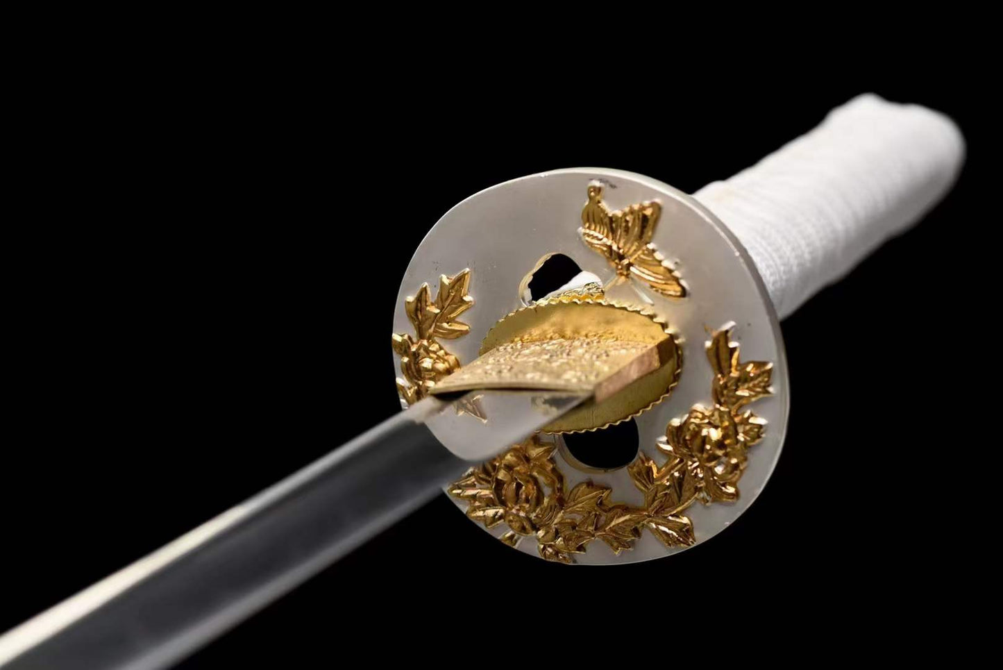 Handmade Japanese Wakizashi Begonia Short Sword T10 burned edge