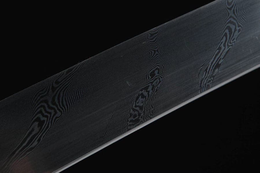 Handmade Japanese Wakizashi Black Moon Damascus Steel