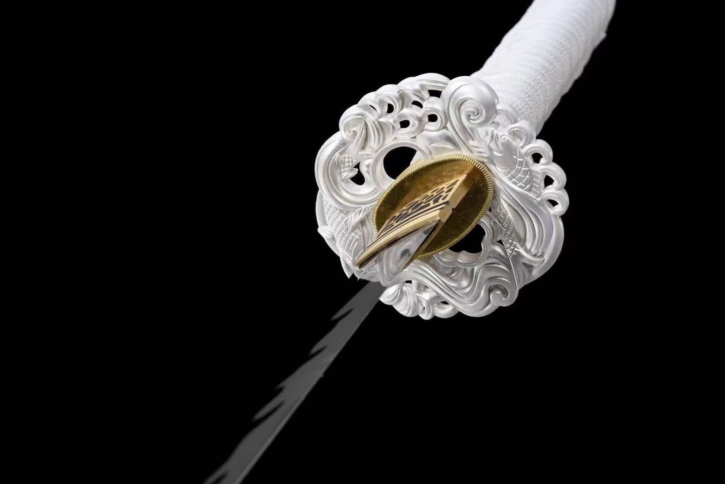 Handmade Japanese Wakizashi 魚 Short Sword Manganese Steel