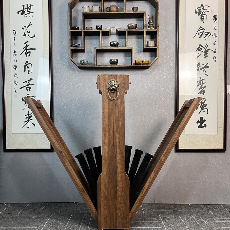 Wooden self-ejecting sword Box